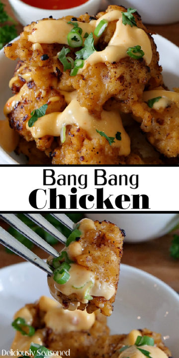 Bang Bang Chicken Recipe with Creamy Spicy Sauce