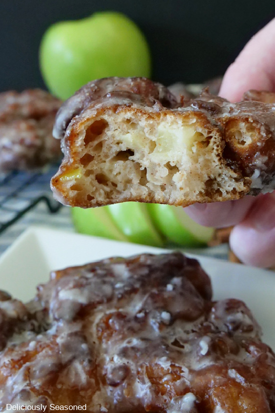 Apple Fritters Recipe Donut Recipe Deliciously Seasoned