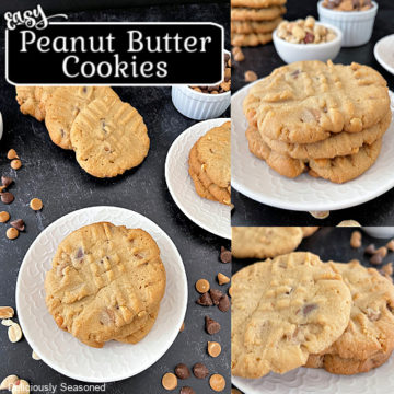 Easy Peanut Butter Cookies - Deliciously Seasoned
