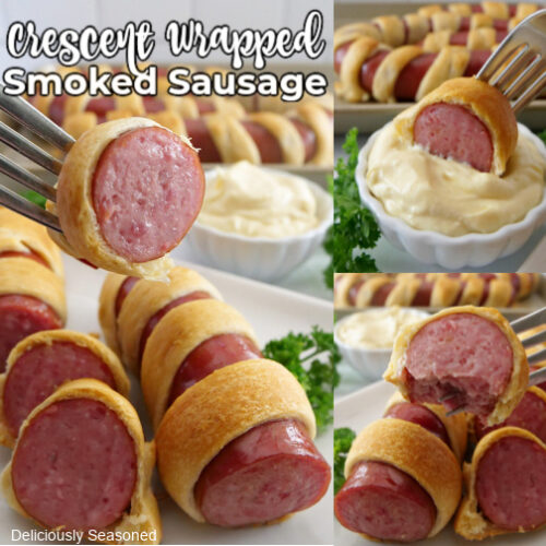 Crescent Wrapped Smoked Sausage - Deliciously Seasoned