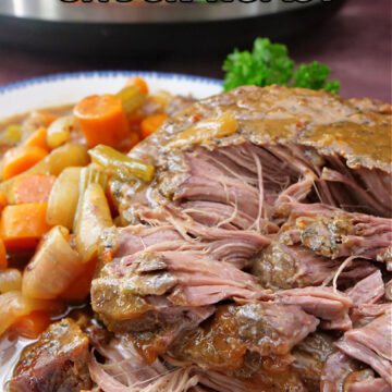 A title picture of chuck roast with carrots and celery.