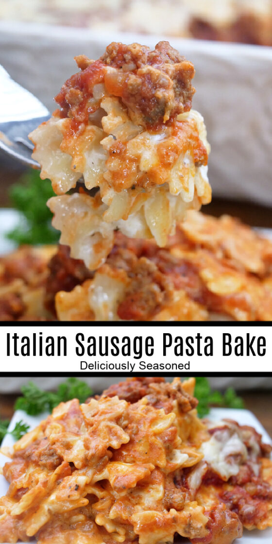 Italian Sausage Pasta Bake - Deliciously Seasoned