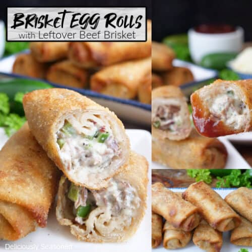 Brisket Egg Rolls (Leftover Brisket Recipe) - Deliciously Seasoned