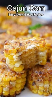 Corn Rounds Cajun Corn (Easy Baked Recipe) - Deliciously Seasoned