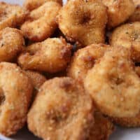 A close up of fried tortellini.