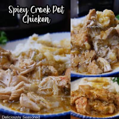 Spicy Crock Pot Chicken - Deliciously Seasoned