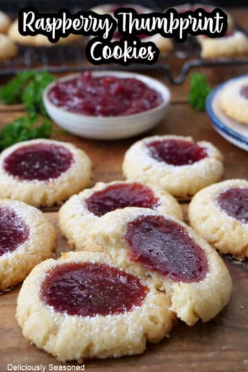 Raspberry Thumbprint Cookies - Deliciously Seasoned