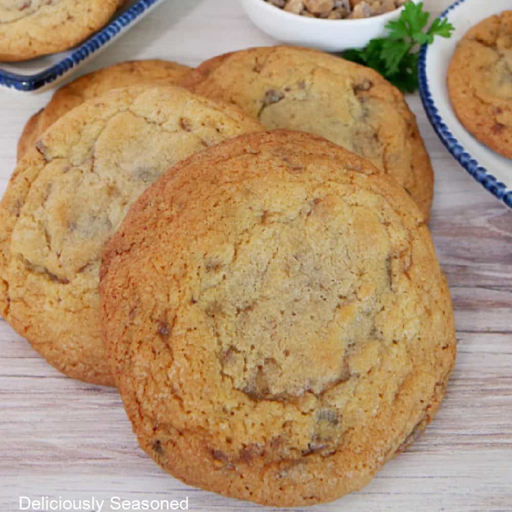 Heath Toffee Cookies - Deliciously Seasoned