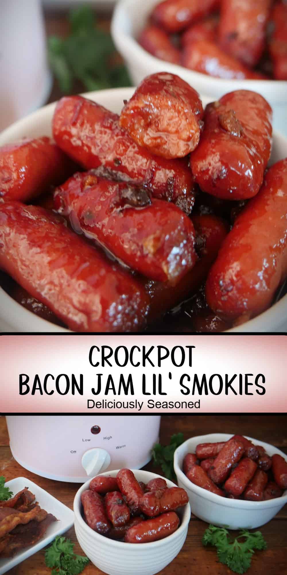 A double photo panel of little smokies with a title overlay in the center.