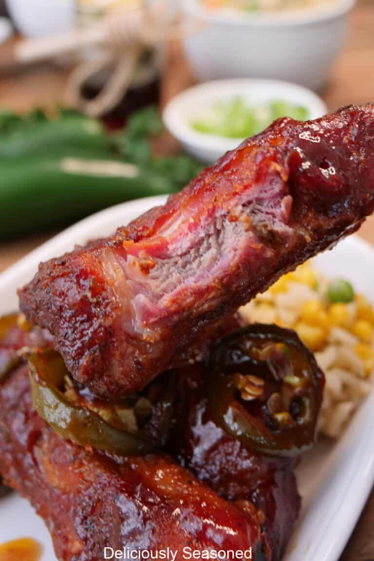 Sweet and Spicy Smoked Ribs - Deliciously Seasoned